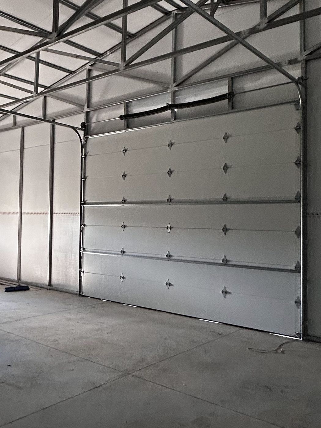 White sectional door